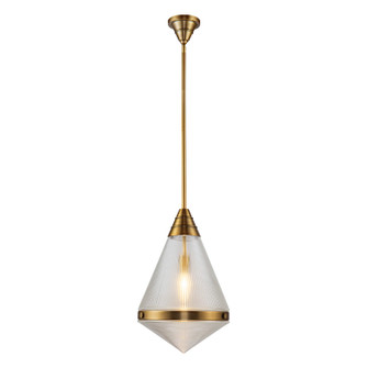Willard One Light Pendant in Vintage Brass/Prismatic Glass (452|PD348022VBPG)