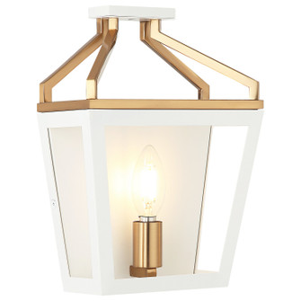 Mavonshire One Light Wall Sconce in White + Aged Gold Brass (423|W67011WHAG)
