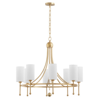 Lee Boulevard Eight Light Chandelier in Aged Brass (19|664-8-80)