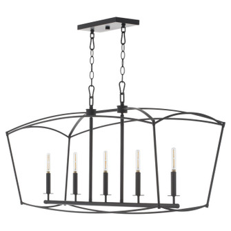 Mantle Five Light Chandelier in Matte Black (19|6512-5-59)