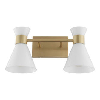 Beldar Two Light Vanity in Aged Brass w/ Gloss Opal (19|5119-2-80)