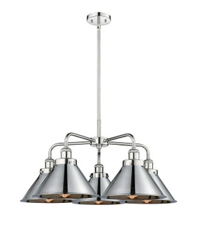 Ballston Urban Five Light Chandelier in Satin Nickel (405|916-5CR-SN-M10-SN)