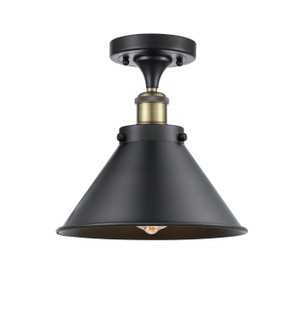 Ballston Urban One Light Semi-Flush Mount in Black Antique Brass (405|916-1C-BAB-M10-BK)