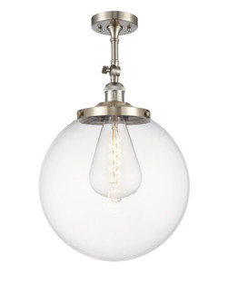 Franklin Restoration One Light Semi-Flush Mount in Brushed Satin Nickel (405|201F-SN-G202-14)