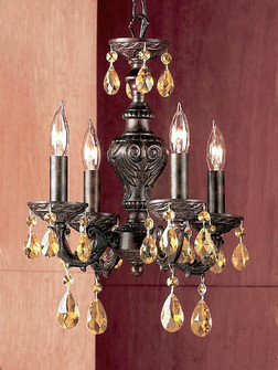 Gabrielle Four Light Mini Chandelier in English Bronze (92|8334 EB PAM)