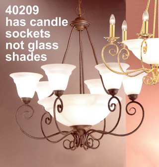 Portofino Nine Light Chandelier in Bronze (92|40209 BZ)