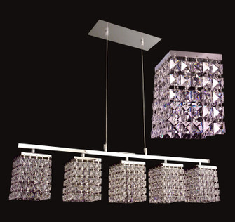Bedazzle Five Light Linear Chandelier in Chrome (92|16105 AM-CP)