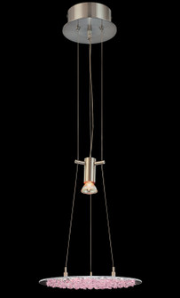 Crystal Lake One Light Pendant in Satin Nickel (92|16063 SN PNK)