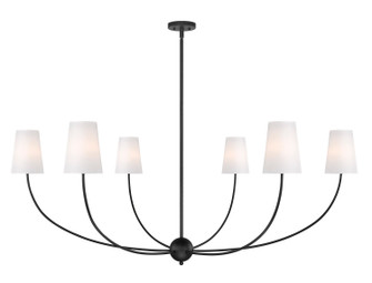 Shannon Six Light Chandelier in Matte Black (224|3040-62MB)