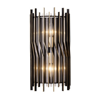 Park Row Two Light Wall Sconce in Matte Black/French Gold (137|393W02MBFG)