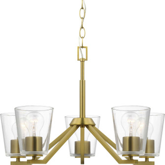 Vertex Five Light Chandelier in Brushed Gold (54|P400341-191)