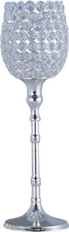 Glimmer Candle Holder in Plated Silver (16|39892BCPS)