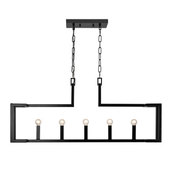 Kinsington Five Light Linear Pendant in Matte Black (62|9020-LP BLK)