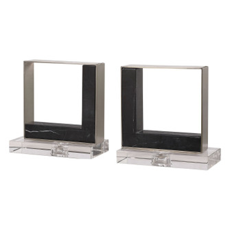 Tilman Bookends, S/2 in Brushed Nickel (52|17865)