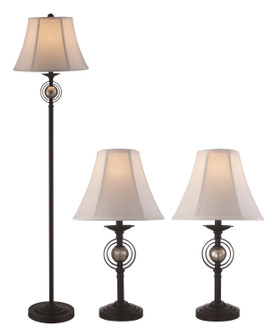 Floor Lamp and Two Table Lamps in Black (110|RTL-9069 BK)