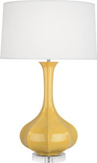 Pike One Light Table Lamp in Sunset Yellow Glazed Ceramic w/Lucite Base (165|SU996)