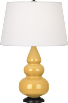 Small Triple Gourd One Light Accent Lamp in Sunset Yellow Glazed Ceramic w/Deep Patina Bronze (165|SU31X)