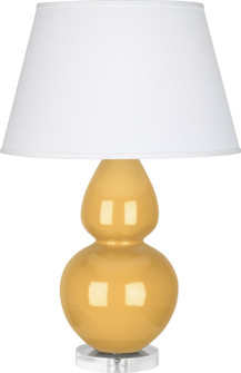 Double Gourd One Light Table Lamp in Sunset Yellow Glazed Ceramic w/Lucite (165|SU23X)