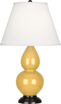 Small Double Gourd One Light Accent Lamp in Sunset Yellow Glazed Ceramic w/Deep Patina Bronzeed (165|SU11X)