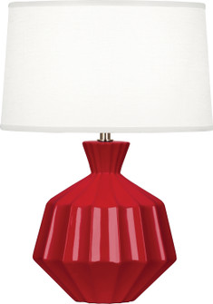 Orion One Light Accent Lamp in Ruby Red Glazed Ceramic (165|RR989)