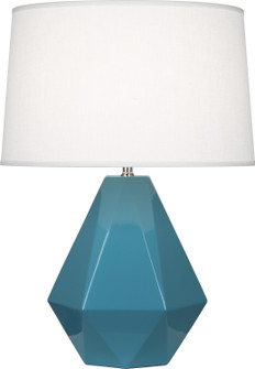 Delta One Light Table Lamp in Steel Blue Glazed Ceramic (165|OB930)