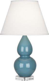 Small Double Gourd One Light Accent Lamp in Steel Blue Glazed Ceramic w/Lucite Base (165|OB13X)