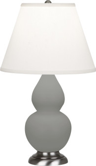Small Double Gourd One Light Accent Lamp in Matte Smokey Taupe Glazed Ceramic w/Antique Silver (165|MST52)