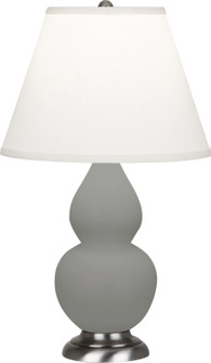 Small Double Gourd One Light Accent Lamp in Matte Smokey Taupe Glazed Ceramic w/Antique Silvered (165|MST52)