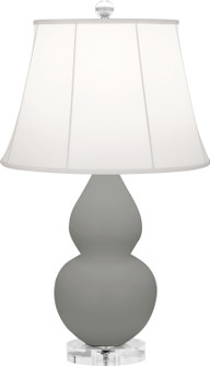 Small Double Gourd One Light Accent Lamp in Matte Smoky Taupe Glazed Ceramic w/Lucite Base (165|MST13)