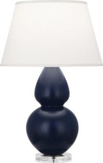 Double Gourd One Light Table Lamp in Matte Midnight Blue Glazed Ceramic w/Lucite Base (165|MMB62)