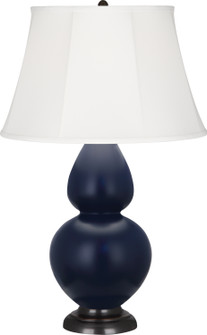 Double Gourd One Light Table Lamp in Matte Midnight Blue Glazed Ceramic w/Deep Patina Bronze (165|MMB56)