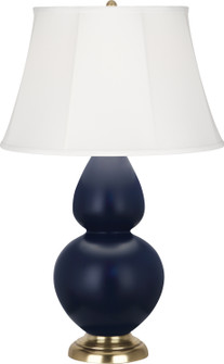 Double Gourd One Light Table Lamp in Matte Midnight Blue Glazed Ceramic w/Antique Brass (165|MMB54)