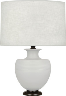 Michael Berman Atlas One Light Table Lamp in Matte Dove Glazed Ceramic w/Deep Patina Bronze (165|MDV22)