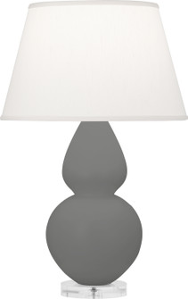 Double Gourd One Light Table Lamp in Matte Ash Glazed Ceramic w/Lucite Base (165|MCR62)