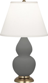 Small Double Gourd One Light Accent Lamp in Matte Ash Glazed Ceramic w/Antique Brassed (165|MCR50)