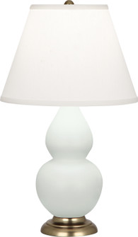 Small Double Gourd One Light Accent Lamp in Matte Celadon Glazed Ceramic w/Antique Natural Brassed (165|MCL50)