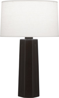 Mason One Light Table Lamp in Matte Coffee Glazed Ceramic w/Polished Nickel (165|MCF60)