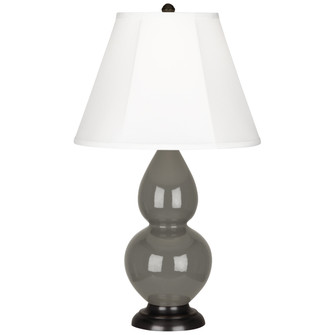 Small Double Gourd One Light Accent Lamp in Ash Glazed Ceramic w/Deep Patina Brinzeed (165|CR11)