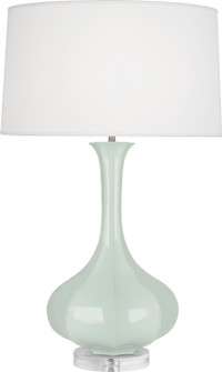 Pike One Light Table Lamp in Celadon Glazed Ceramic w/Lucite Base (165|CL996)