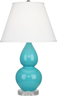 Small Double Gourd One Light Accent Lamp in Egg Blue Glazed Ceramic w/Lucite (165|A761X)