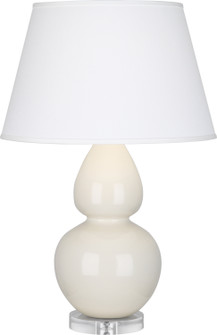 Double Gourd One Light Table Lamp in Bone Glazed Ceramic w/Lucite Base (165|A756X)