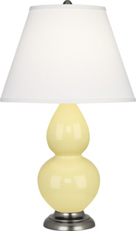 Small Double Gourd One Light Accent Lamp in Butter Glazed Ceramic w/Antique Silvered (165|1616X)