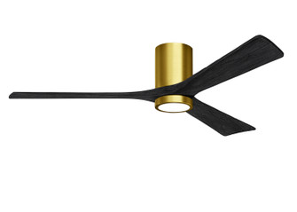 Irene-3HLK 60'' Ceiling Fan in Brushed Brass (101|IR3HLK-BRBR-BK-60)