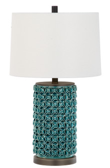 Iris One Light Table Lamp in Blue Green Teal (90|320006)