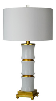 Shelia One Light Table Lamp in White /Gold Leaf (90|130039)