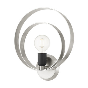 Modesto One Light Wall Sconce in Brushed Nickel w/ Blacks (107|46422-91)