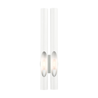 Acra Two Light Wall Sconce in Shiny White (107|45912-69)