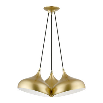 Amador Three Light Pendant in Soft Gold w/ Polished Brasss (107|41053-33)