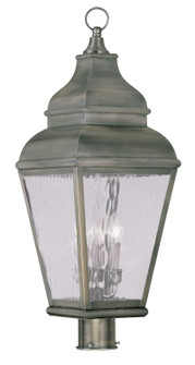 Exeter Three Light Post-Top Lanterm in Vintage Pewter (107|2606-29)