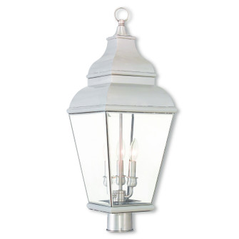 Exeter Three Light Post-Top Lanterm in Brushed Nickel (107|2594-91)
